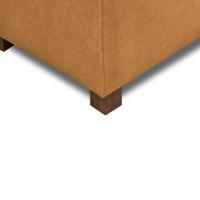 Puff Decorativo Merlin Sala De Estar Couro Caramelo Manchado G88 - Gran Belo