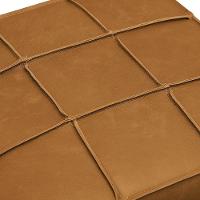 Puff Decorativo Augusto 43cm Sala De Estar Couro Caramelo Manchado G88 - Gran Belo - 2