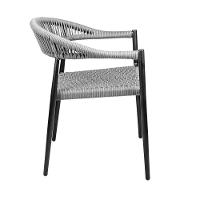 Cadeira área Externa De Alumínio Carmy Com Corda Naútica Preto/grafite G56 - Gran Belo - 5