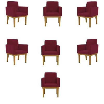Kit 07 Poltronas Decorativa Reforçada - Balaqui Decor Marsala