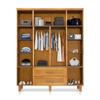 Roupeiro Em Madeira Maciça Imperatriz 4 Portas 2 Porta Com Espelho Castanho - Marrom - 5