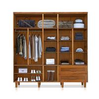 Roupeiro Em Madeira Maciça Imperatriz 5 Portas 1 Porta Com Espelho Imbuia - Marrom - 3