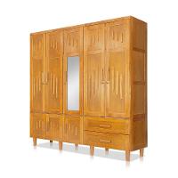 Roupeiro Em Madeira Maciça Imperatriz 5 Portas 1 Porta Com Espelho Imbuia - Marrom - 6