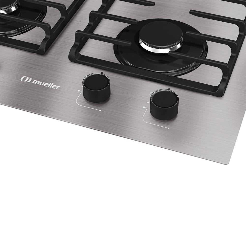 Cooktop Mueller 4 Bocas De Alumínio 59cm Com Grade Dupla MCG4BL Bivolt - 3