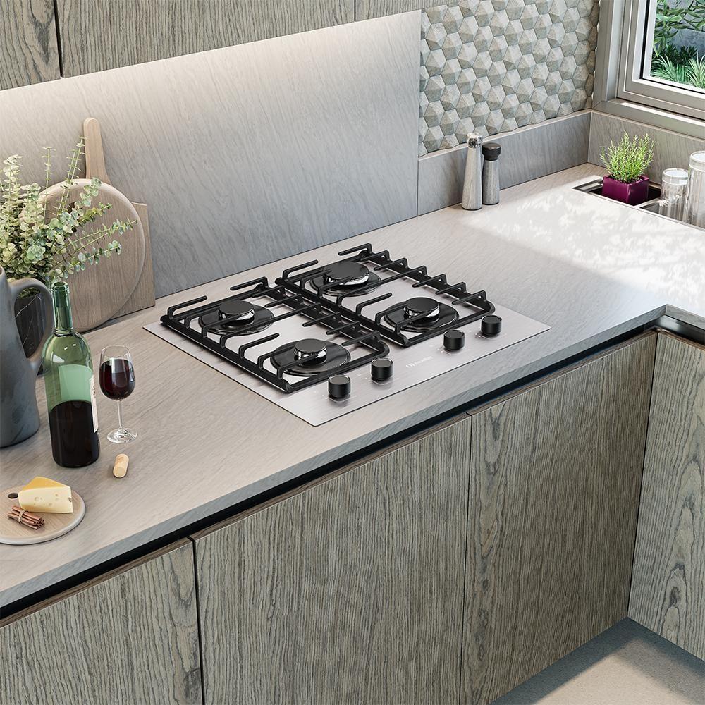 Cooktop Mueller 4 Bocas De Alumínio 59cm Com Grade Dupla MCG4BL Bivolt - 5