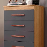 Gaveteiro 5 Gavetas Nature Titanium Emerald Shop Jm - 3