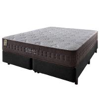 Cama Box King Preto + Colchão Molas Ensacadas Orlando 193cm - 1