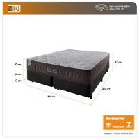 Cama Box King Preto + Colchão Molas Ensacadas Orlando 193cm - 2