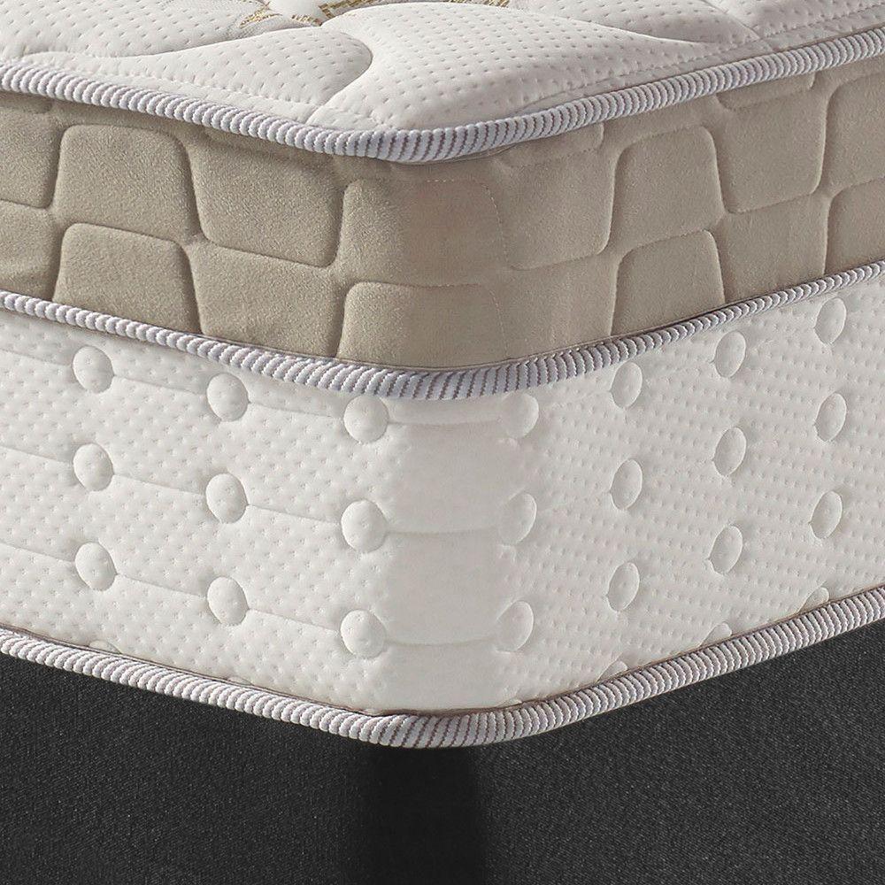 Cama Box King Preto + Colchão Molas Houston Pillow Inn 193cm - 2