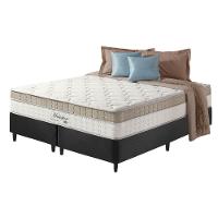 Cama Box King Preto + Colchão Molas Houston Pillow Inn 193cm - 1