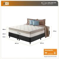Cama Box King Preto + Colchão Molas Houston Pillow Inn 193cm - 5