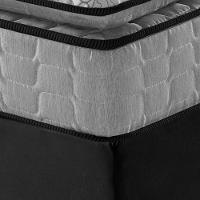 Cama Box Queen Preto + Colchão Ortopedico Espuma D33 158cm - 3