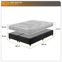 Cama Box King Preto + Colchão Hanover Orthopedic 193cm - 3