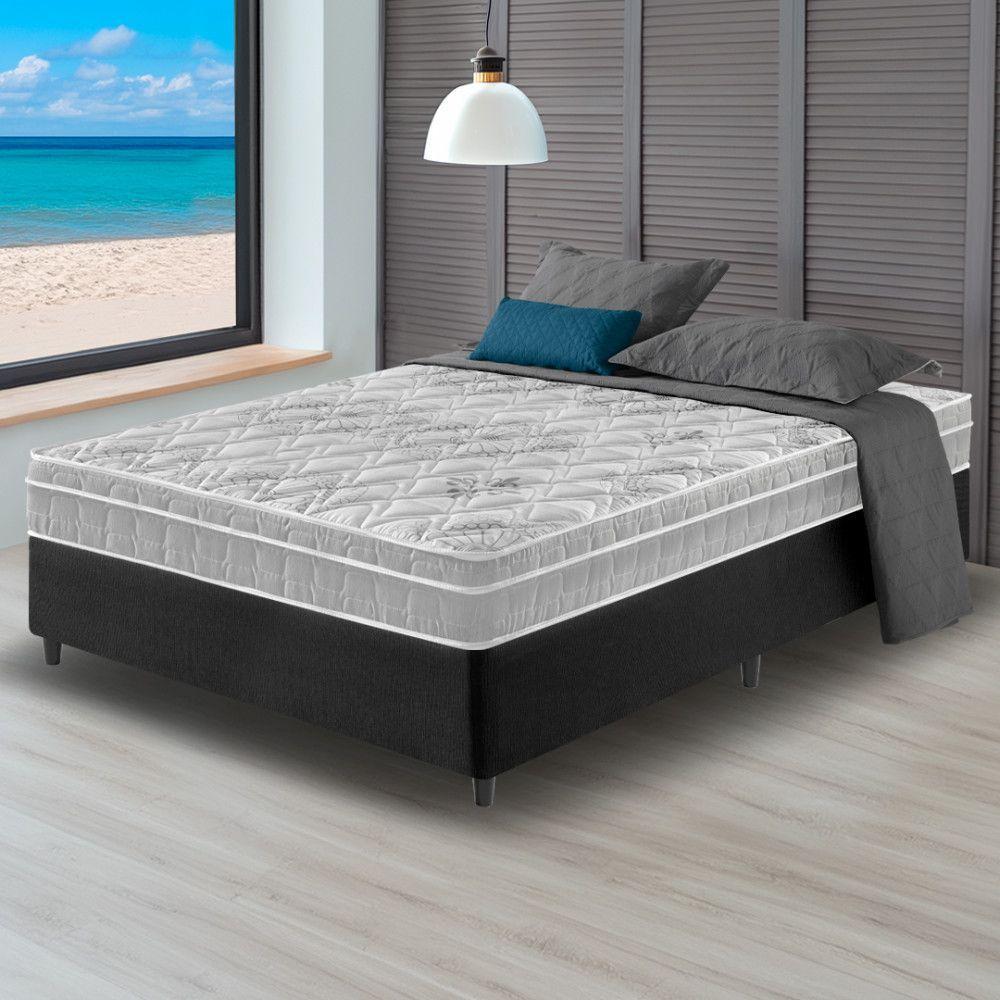 Cama Box Viúva Preto + Colchão Hanover Orthopedic 128cm - 10
