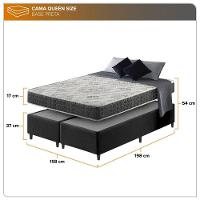 Cama Box Queen Size Preto + Colchão San Francisco 158cm - 10