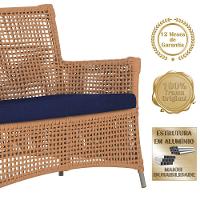 2 Sofás E Mesa Igapó Alumínio Fendi Corda Náutica E10 Trama Terra Cota - 5