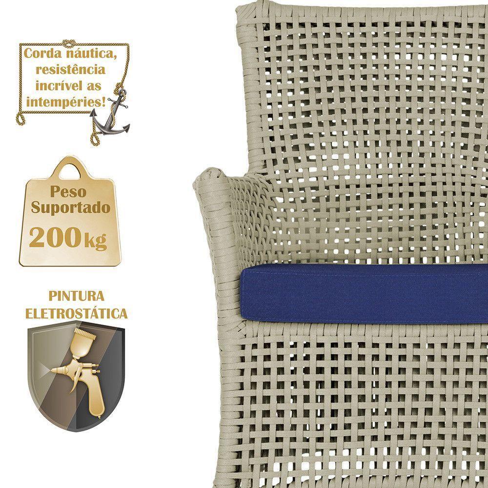 2 Sofás E Mesa Igapó Alumínio Fendi Corda Náutica E10 Trama Rami - 4