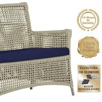 2 Sofás E Mesa Igapó Alumínio Fendi Corda Náutica E10 Trama Rami - 5