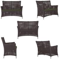 2 Sofás E Mesa Igapó Alumínio Fendi Corda Náutica E13 Trama Marrom - 3