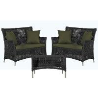 2 Sofás E Mesa Igapó Alumínio Fendi Corda Náutica E13 Trama Preto - 1