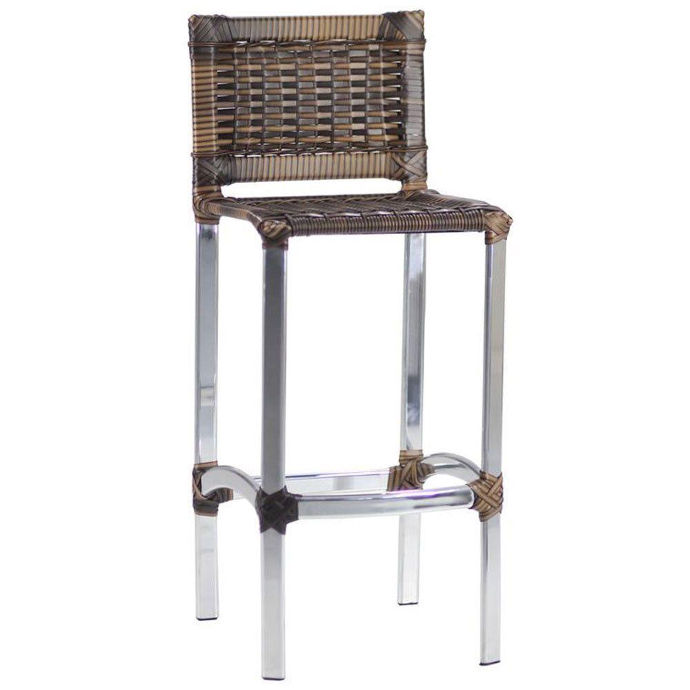 2 Banquetas Madri Em Alumínio Edícula, Cozinha, Balcão Trama Argila - 3