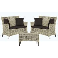 2 Sofás E Mesa Igapó Alumínio Marrom Corda Náutica E9 Trama Rami - 1