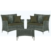 2 Sofás E Mesa Igapó Alumínio Fendi Corda Náutica E13 Trama Verde - 1