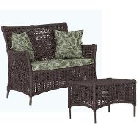 1 Sofá E Mesa Igapó Alumínio Marrom Corda Náutica E5 Trama Marrom - 1