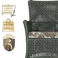 2 Sofás E Mesa Igapó Alumínio Fendi Corda Náutica E6 Trama Verde - 3