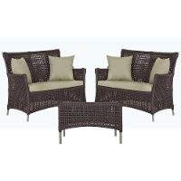 2 Sofás E Mesa Igapó Alumínio Fendi Corda Náutica E7 Trama Marrom - 7