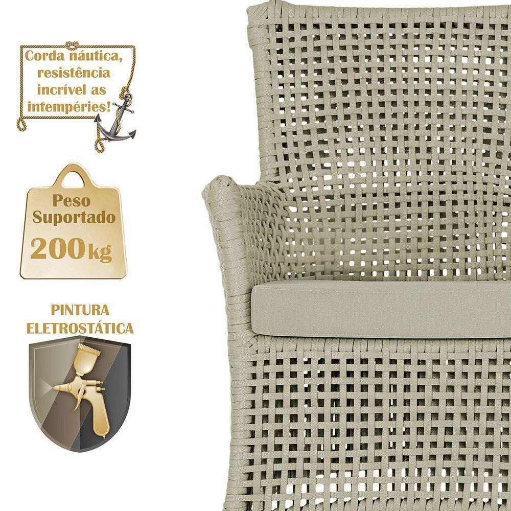 2 Sofás E Mesa Igapó Alumínio Fendi Corda Náutica E7 Trama Rami - 4