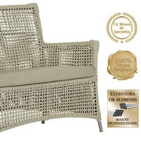 2 Sofás E Mesa Igapó Alumínio Fendi Corda Náutica E7 Trama Rami - 5