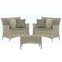 2 Sofás E Mesa Igapó Alumínio Fendi Corda Náutica E8 Trama Rami - 1