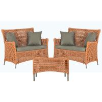 2 Sofás E Mesa Igapó Alumínio Fendi Corda Náutica E8 Trama Terra Cota - 1