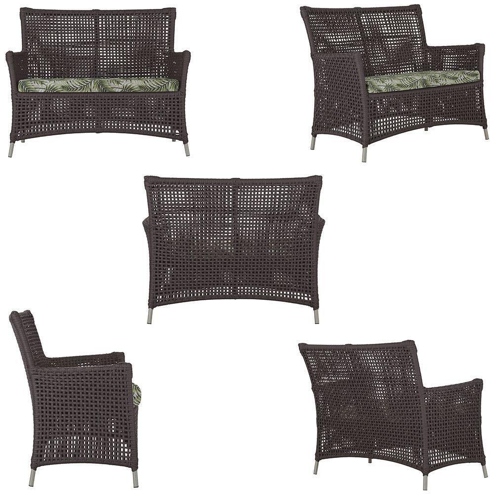 1 Sofá E Mesa Centro Igapó Em Alumínio Corda Náutica Trama Marrom - 3