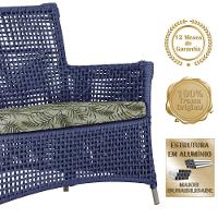 2 Sofás E Mesa Igapó Alumínio Fendi Corda Náutica E5 Trama Azul - 6