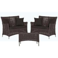 2 Sofás E Mesa Igapó Alumínio Fendi Corda Náutica E9 Trama Marrom - 1