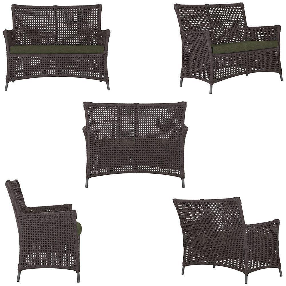 1 Sofá E Mesa Igapó Alumínio Preta Corda Náutica E13 Trama Marrom - 6