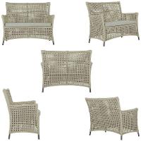 2 Sofás E Mesa Igapó Alumínio Preta Corda Náutica E3 Trama Rami - 3