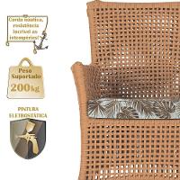 2 Sofás E Mesa Igapó Alumínio Marrom Corda Náutica E6 Trama Terra Cota - 3