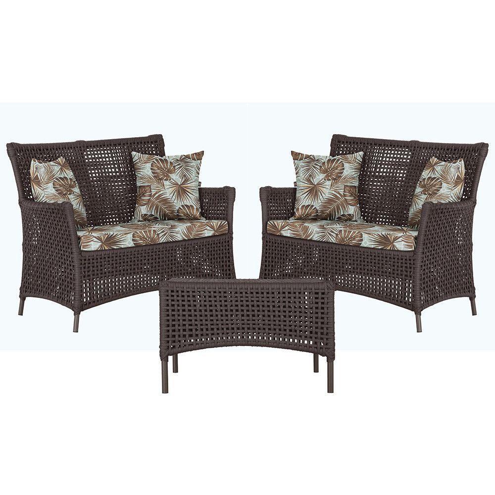 2 Sofás E Mesa Igapó Alumínio Marrom Corda Náutica E6 Trama Marrom - 1