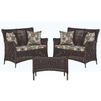 2 Sofás E Mesa Igapó Alumínio Marrom Corda Náutica E6 Trama Marrom - 1