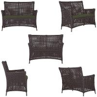 2 Sofás E Mesa Igapó Alumínio Marrom Corda Náutica E13 Trama Marrom - 3