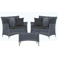 2 Sofás E Mesa Igapó Alumínio Fendi Corda Náutica E11 Trama Prata - 1