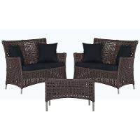 2 Sofás E Mesa Igapó Alumínio Fendi Corda Náutica E12 Trama Marrom - 1