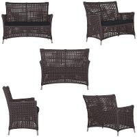 2 Sofás E Mesa Igapó Alumínio Fendi Corda Náutica E12 Trama Marrom - 3