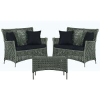 2 Sofás E Mesa Igapó Alumínio Fendi Corda Náutica E12 Trama Verde - 1