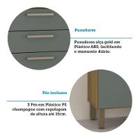 Cozinha Compacta 5 Portas E 2 Gavetas Com Tampo Luciane Móveis Carvalho Avelã Cinza Supremo - 2