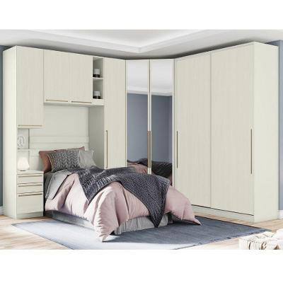 Quarto Solteiro Henn Seletto 5 Peças 8 Portas 3 Gavetas Areia