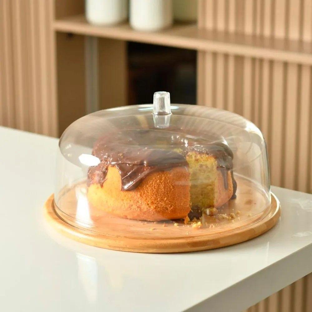 Kit Para Servir Com 01 Migalheira + 01 Porta Pão + 01 Boleira Em Bambu Ou - 4